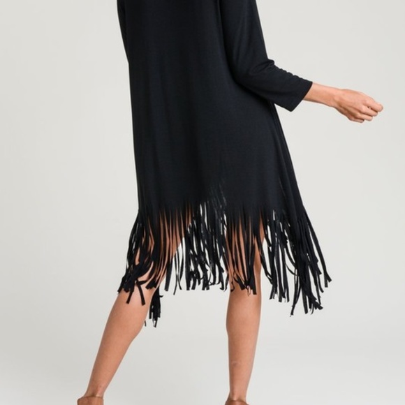 Twirl Me Around in a Fringe Black Dress - Picture 2 of 2